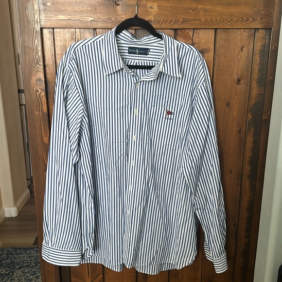 Ralph Lauren Striped Flag Button Down, Size XXL - Picture 1 of 8